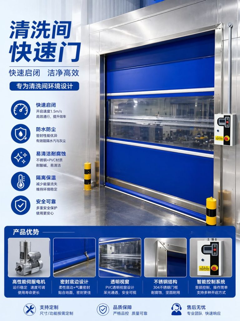 美高清洗间不锈钢防水快速门｜芜湖专业工业门制造商缩略图